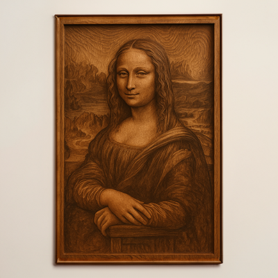 Plaque en bois sculpté