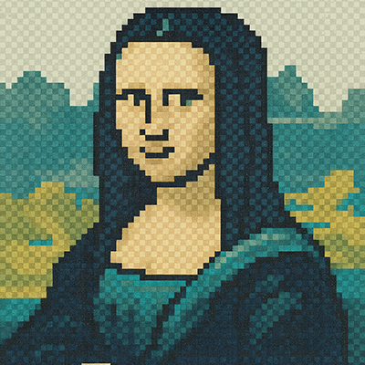 Changer de style : pixel retro années 1980 couleur